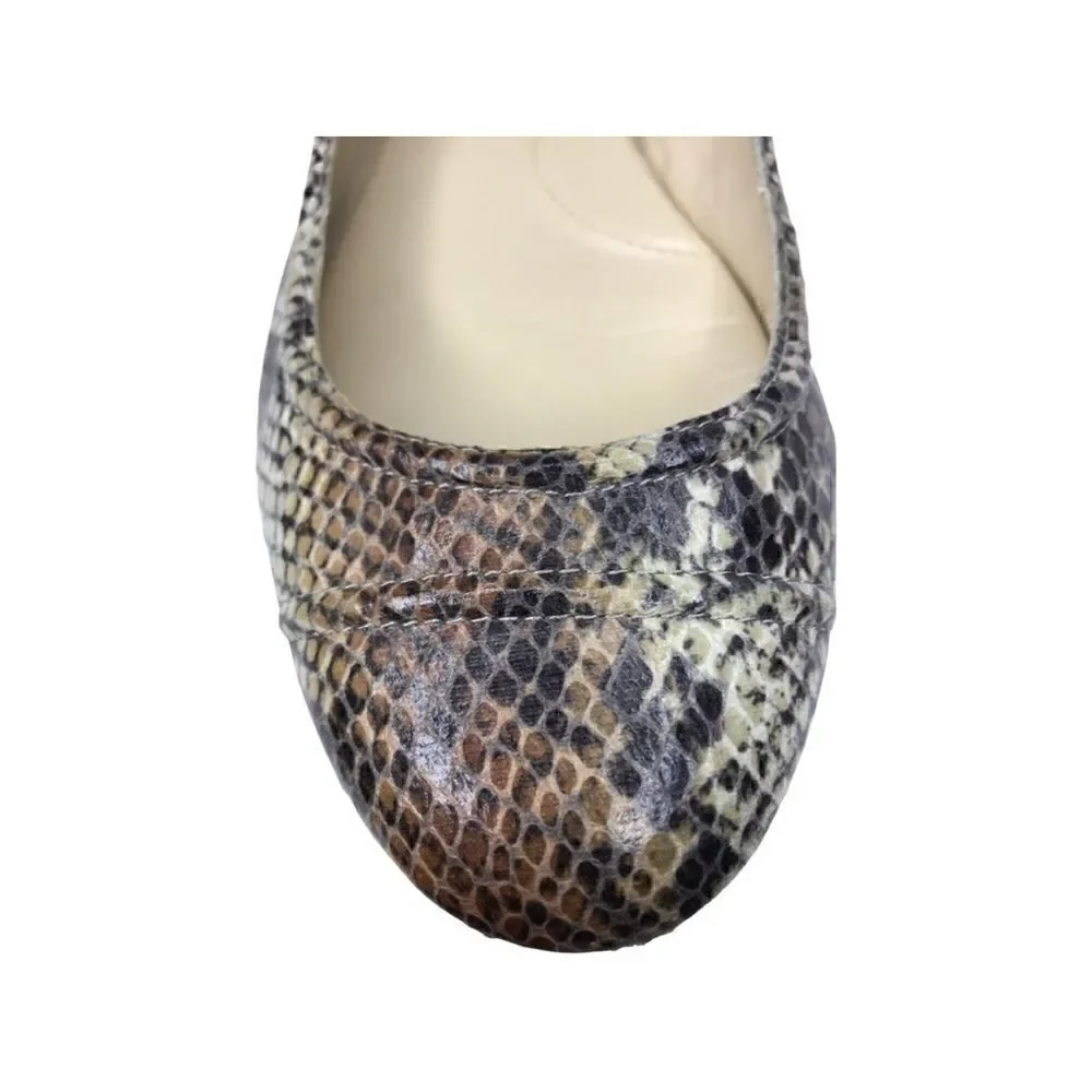 Calvin Klein Priya Faux Snakeskin Leather Flats Size 9.5